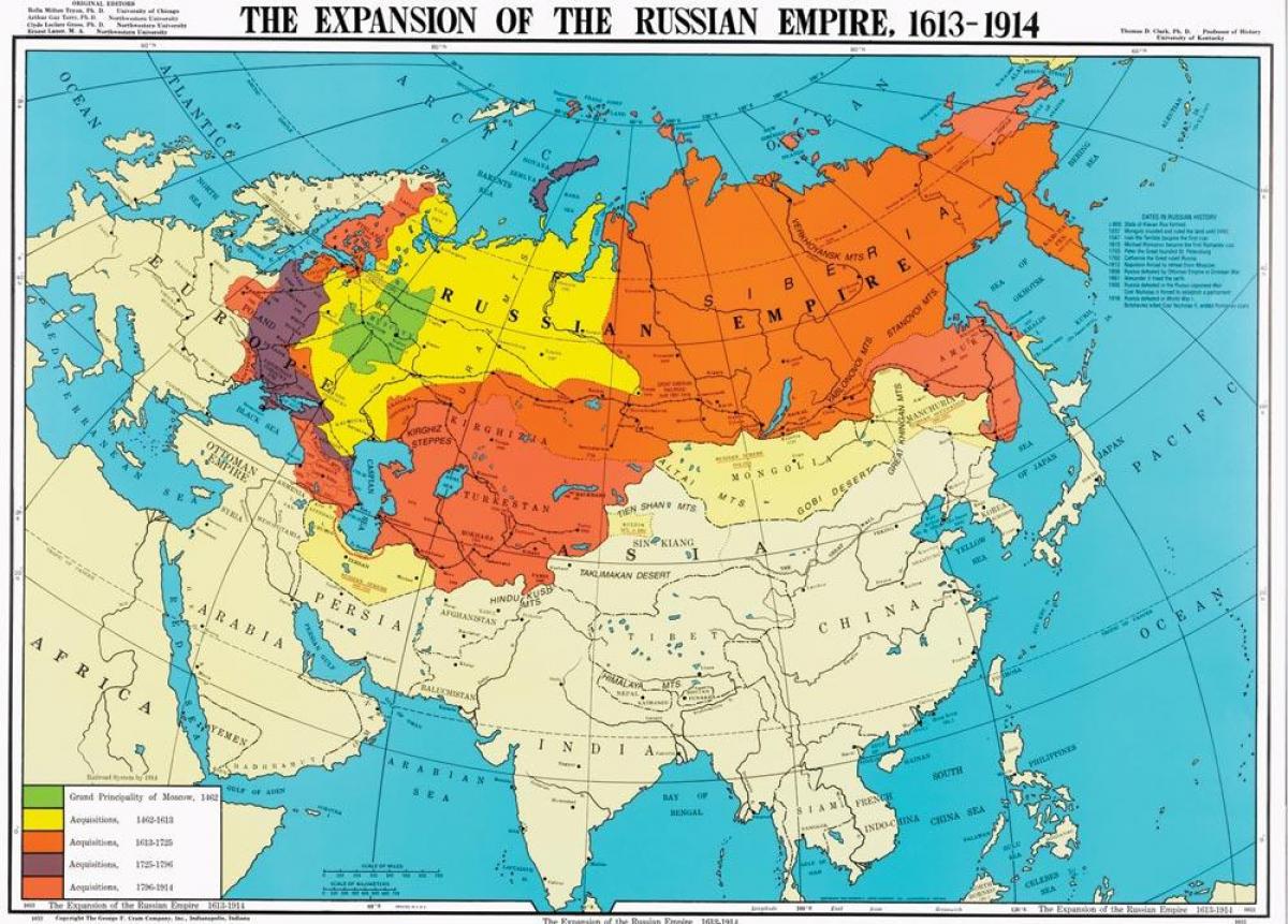 carte de la Russie en 1914