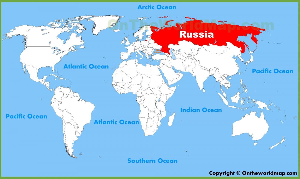 carte du monde de la Russie