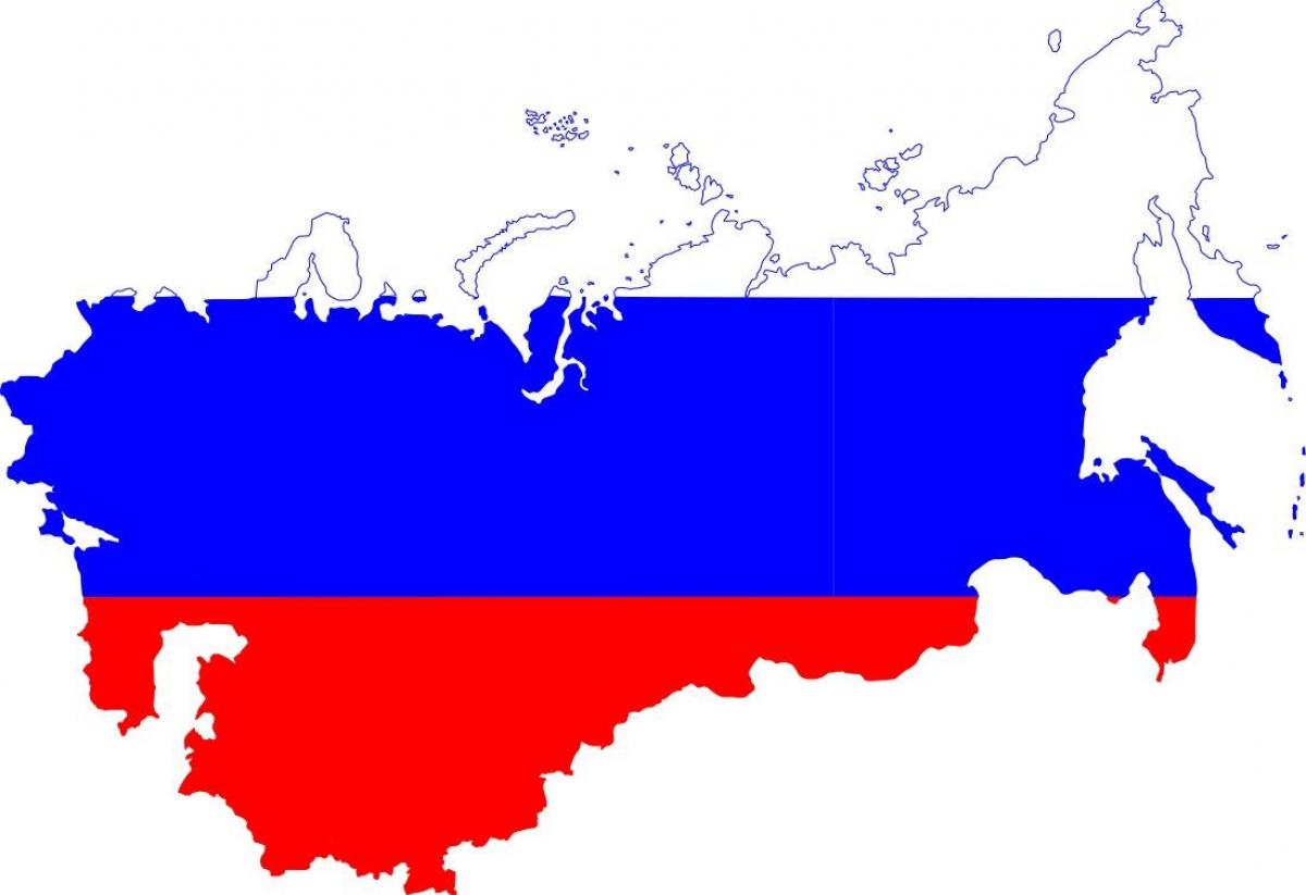 La russie carte drapeau