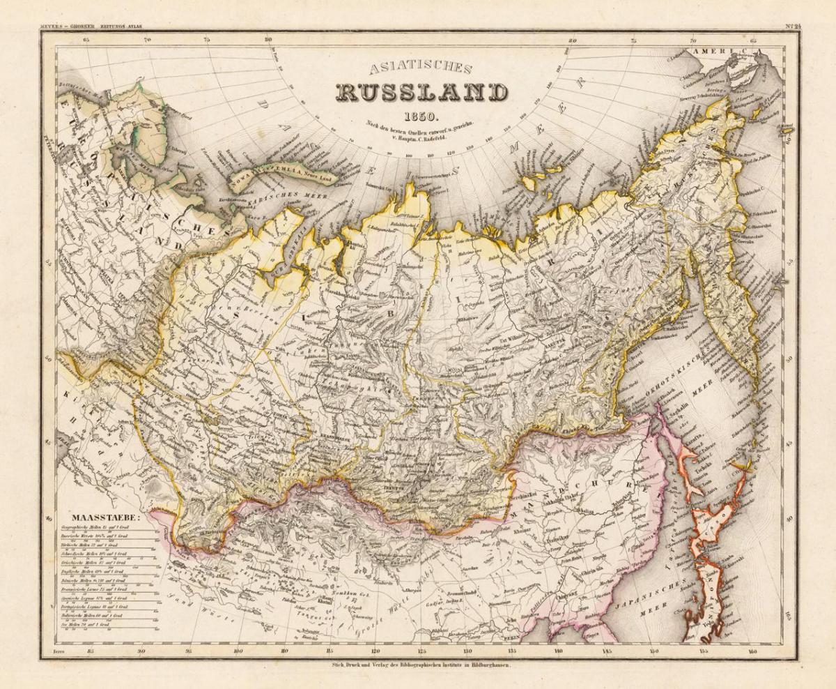 ancienne carte de la Russie