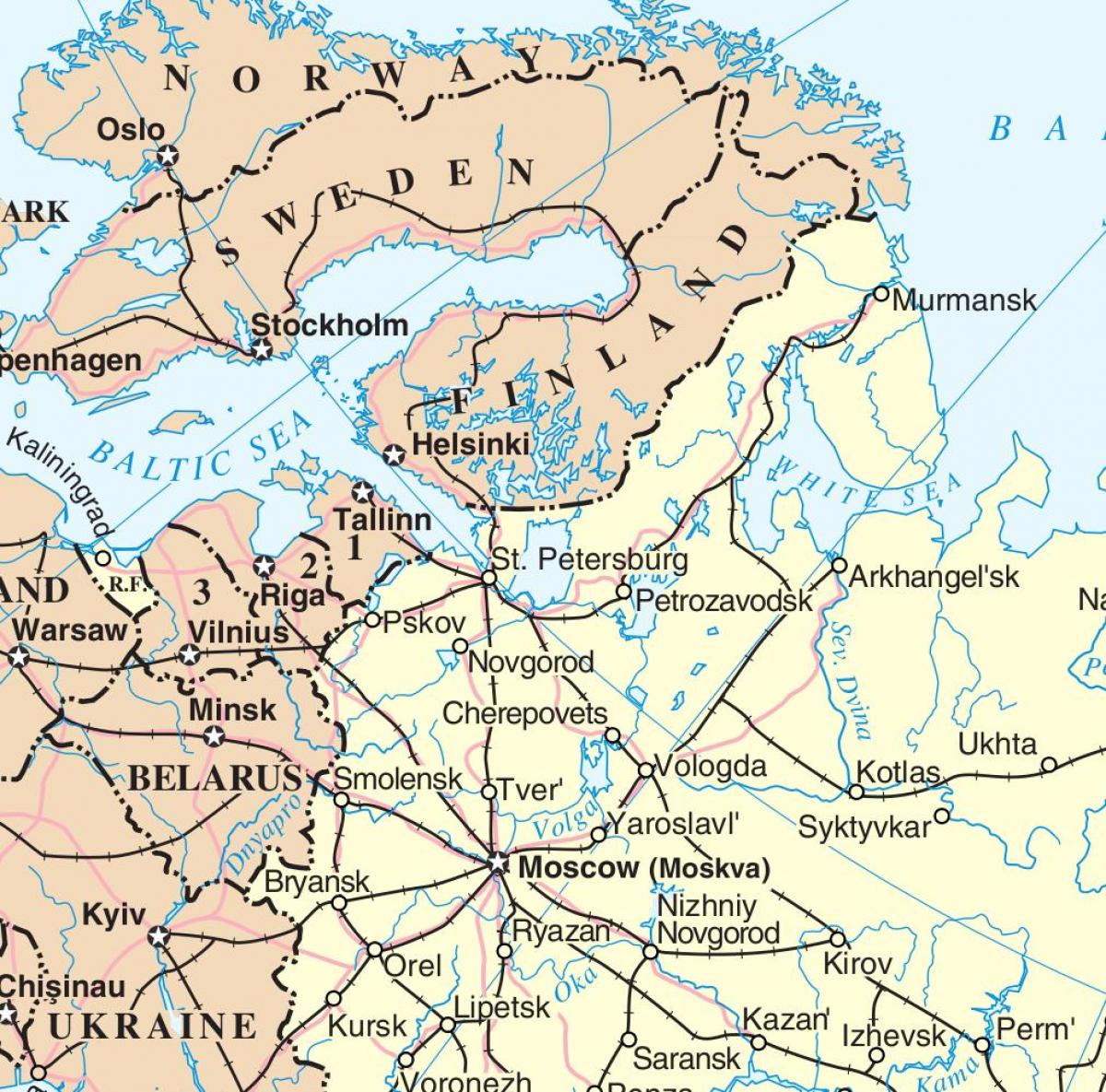 Nord Ouest De La Russie De La Carte Au Nord Ouest De La