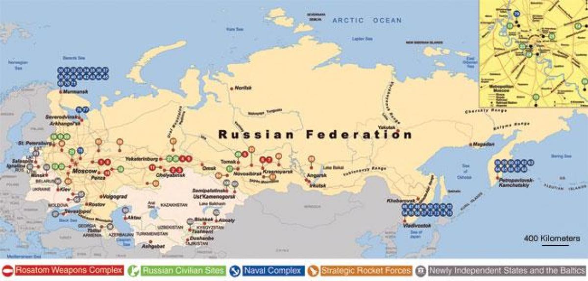 la carte de russe bases navales