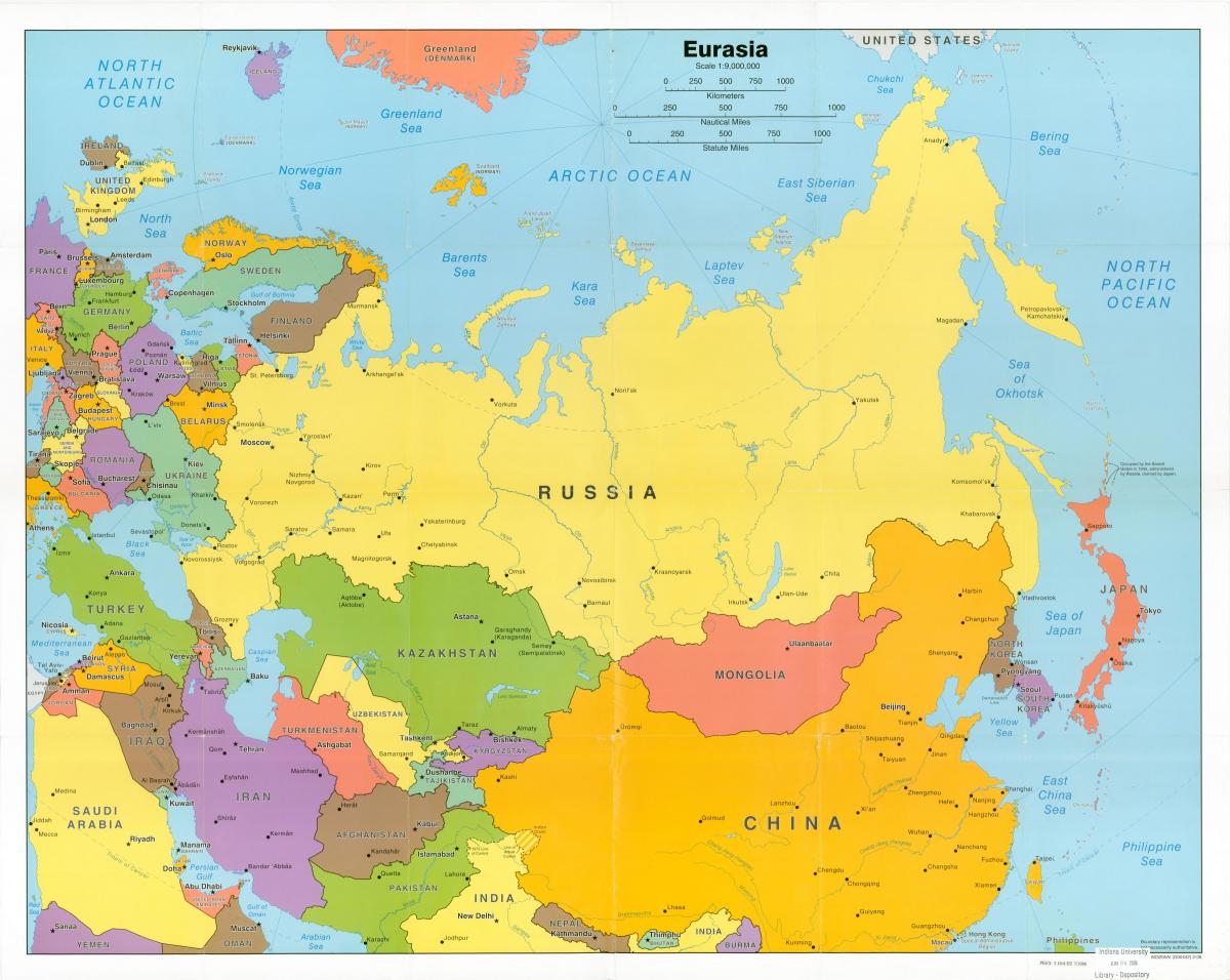 carte de l'URSS vs Russie