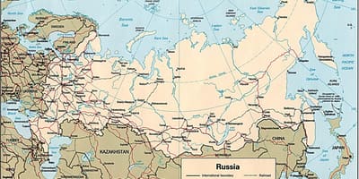 La carte de la Russie