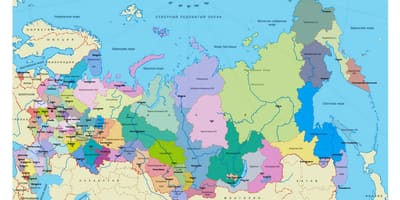 La russie les régions de carte