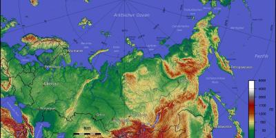 La carte topographique de la Russie