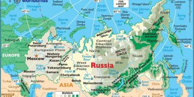 Carte de l'est de la Russie