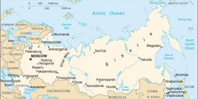 La russie frontière de la carte