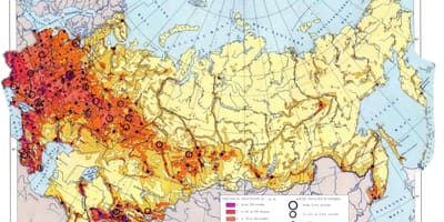 La russie carte de densité de population