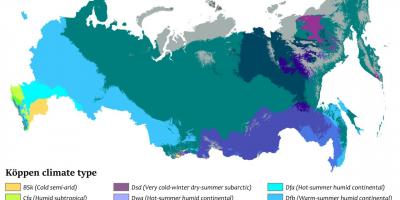 Carte climatique de la Russie