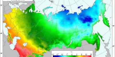 Carte de la Russie de la température