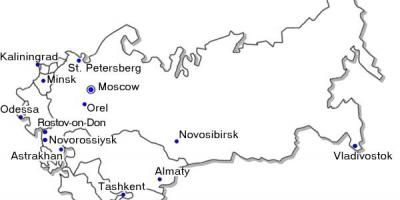 Carte de la Russie avec les principales villes