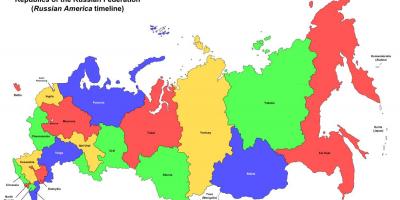 Carte de russie républiques