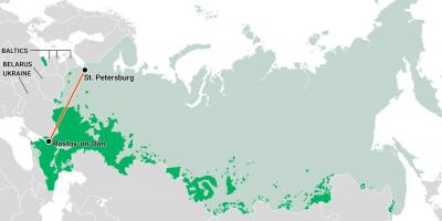 La carte de russe de l'agriculture