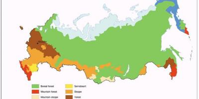 De la toundra de la Russie carte