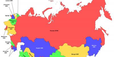 Russie vs union Soviétique carte